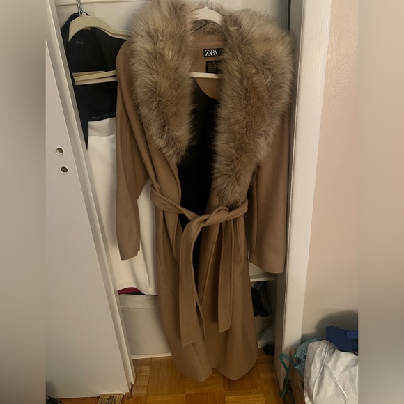 Zara long wool blend coat - Picture 4 of 8